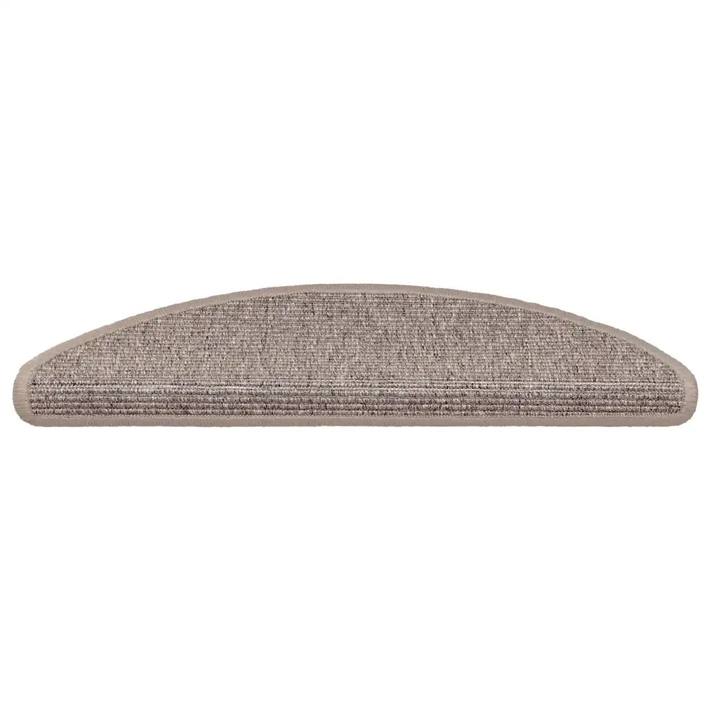Tappetini per scale 15 pz | Gradini per Scale 56x17x3 cm Beige scuro Semicircolari