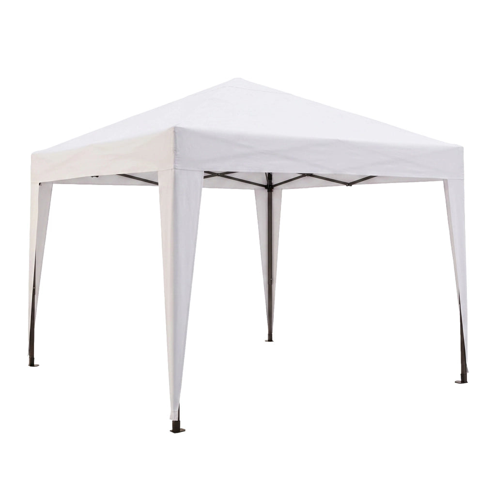 Gazebo richiudibile 3x3 pieghevole a fisarmonica automatico mercato tenda con sacca colore bianco