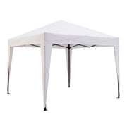 Gazebo richiudibile 3x3 pieghevole a fisarmonica automatico mercato tenda con sacca colore bianco