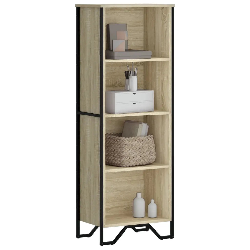 Libreria-Scaffale per Libri-Mobile di Stoccaggio Rovere Sonoma 50x31x137,5 cm in Truciolato