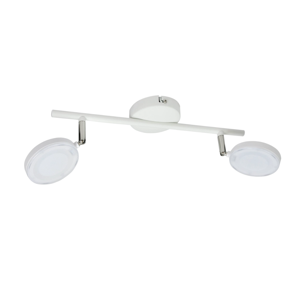 Applique/plafoniera LED orientabile 2 luci 10W 3000K bianca Polux