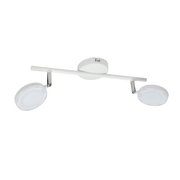 Applique/plafoniera LED orientabile 2 luci 10W 3000K bianca Polux