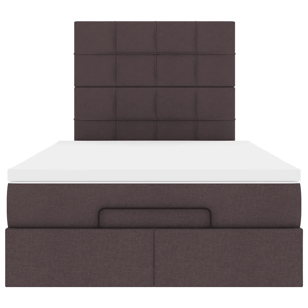 Struttura Letto Pouf con Materasso 120x200 cm in Tessuto 3313150