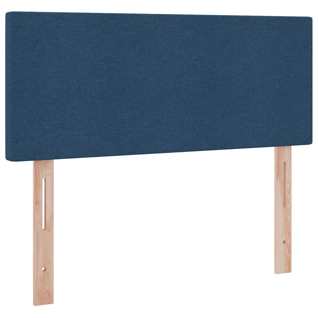 Letto con contenitore e materasso con testiera Blu 120 x 200 cm