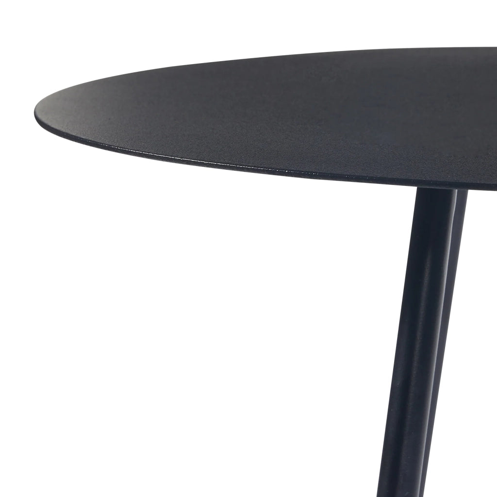 Tavolino con piano rotondo in metallo 45 x 40 cm nero 03_0010967