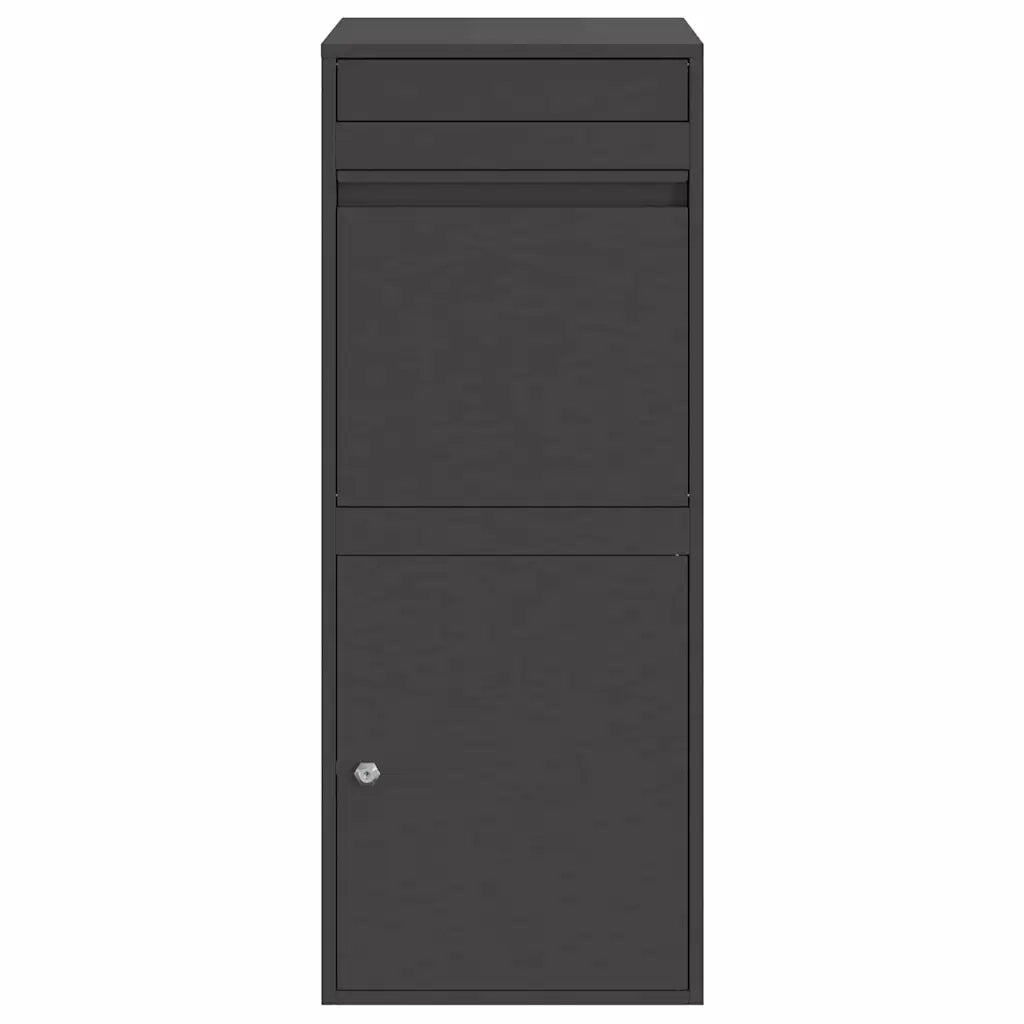 vidaXL Cassetta per pacchi Nero 41 x 38 x 103 cm Acciaio
