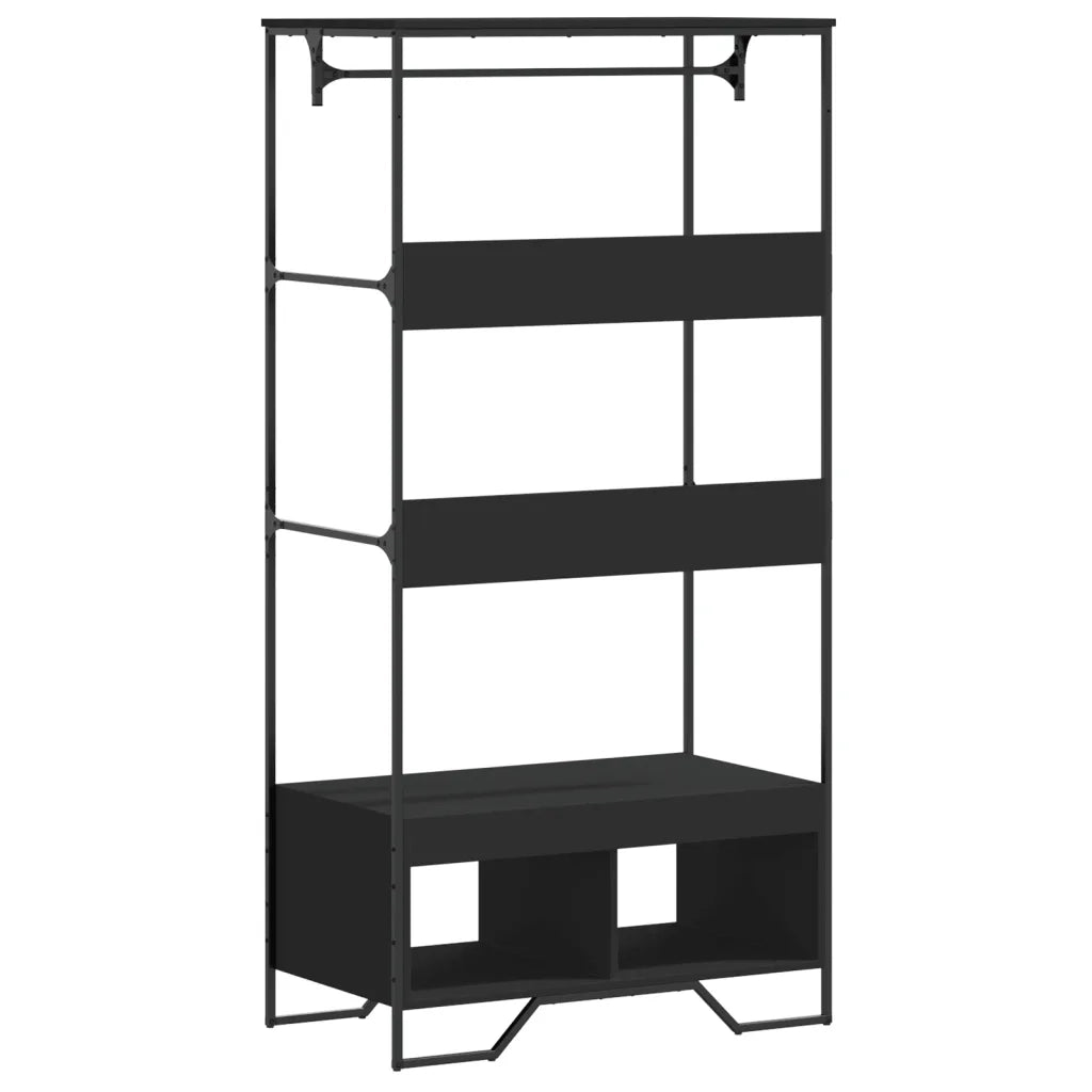 Armadio Nero 90x50x180 cm in Truciolato 848669