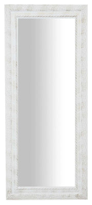 Biscottini Specchio Specchiera da parete e appendere verticale/orizzontale L35xPR4xH82 cm finitura bianco anticato.