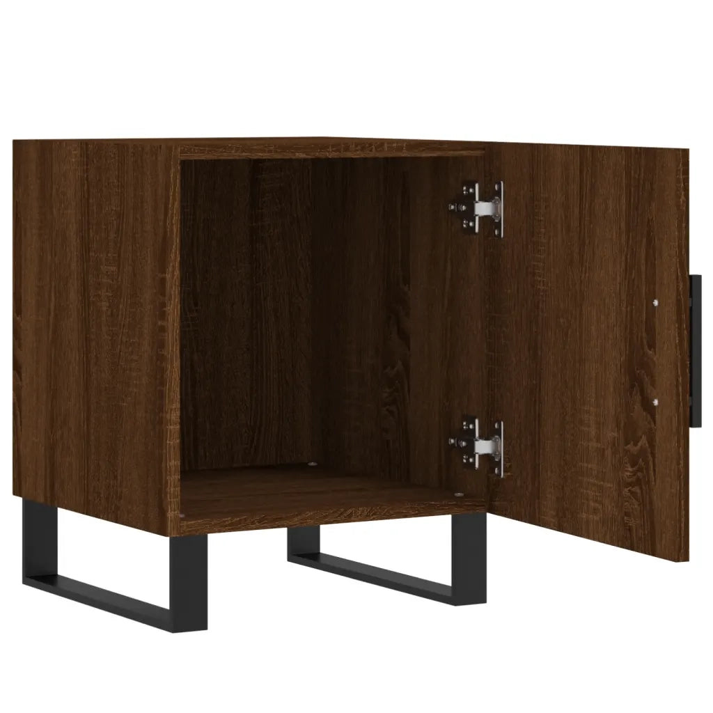 Set di 2 Comodini | Armadio da Notte | Mobiletto da notte Rovere Marrone 40x40x50 cm in Legno Multistrato