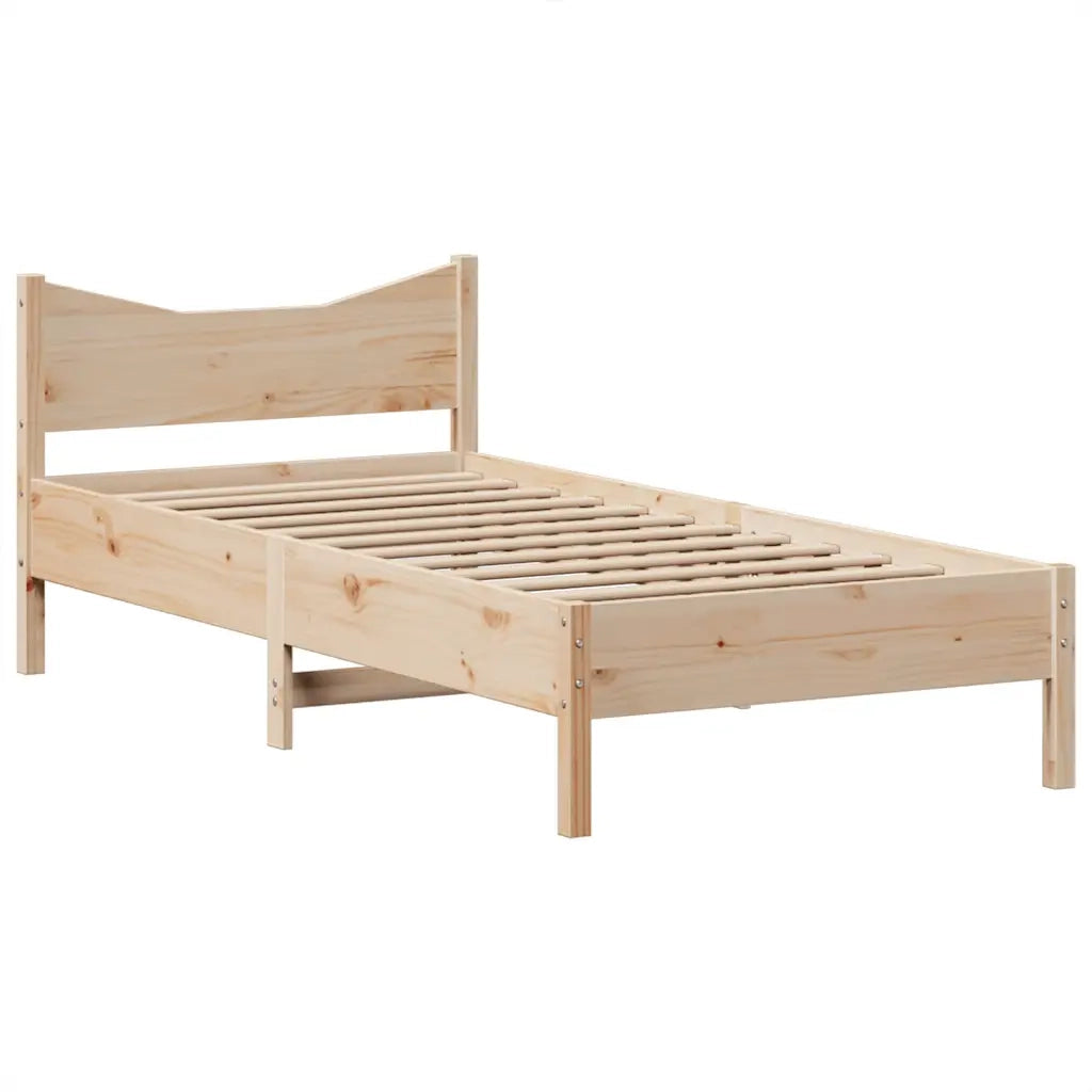 Giroletto senza Materasso 90x200 cm in Legno Massello di Pino