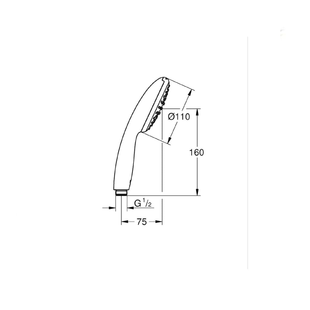 Doccetta a 1 getto TEMPESTA 110 GROHE Mod.27923003 anticalcare risparmio idrico manopola doccia