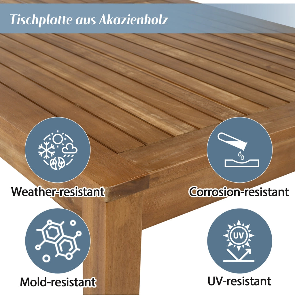 Set mobili giardino: Divanooo angolare + tavolino caff cat; acacia; corda intrecciata; grigio