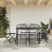 Set da Pranzo da Giardino 7pz Antracite in Rete Metallicacod mxl 131628