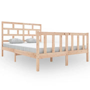 Letto matrimoniale | Letto per adulti | Giroletto in Legno Massello di Pino 140x200 cm
