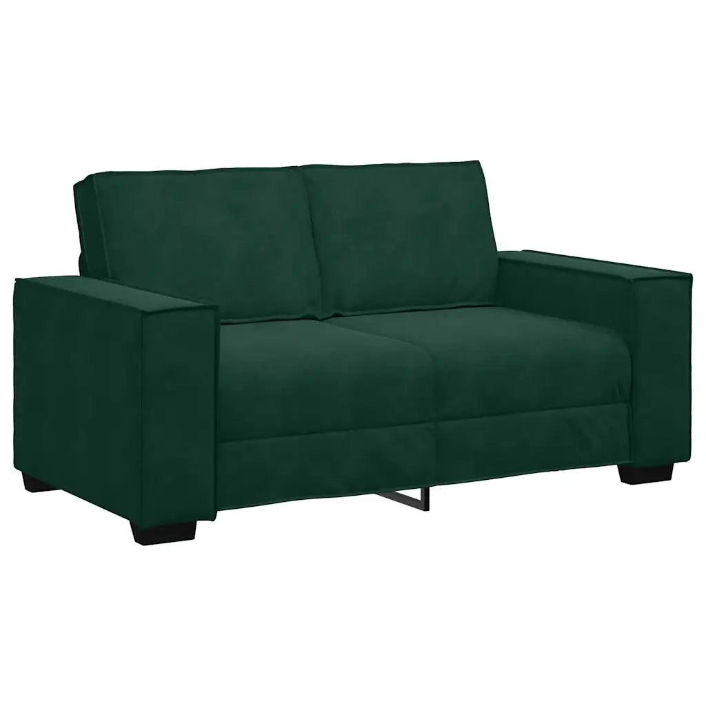 Set di Divani 2 pz con Cuscini Verde scuro in Velluto 3324702