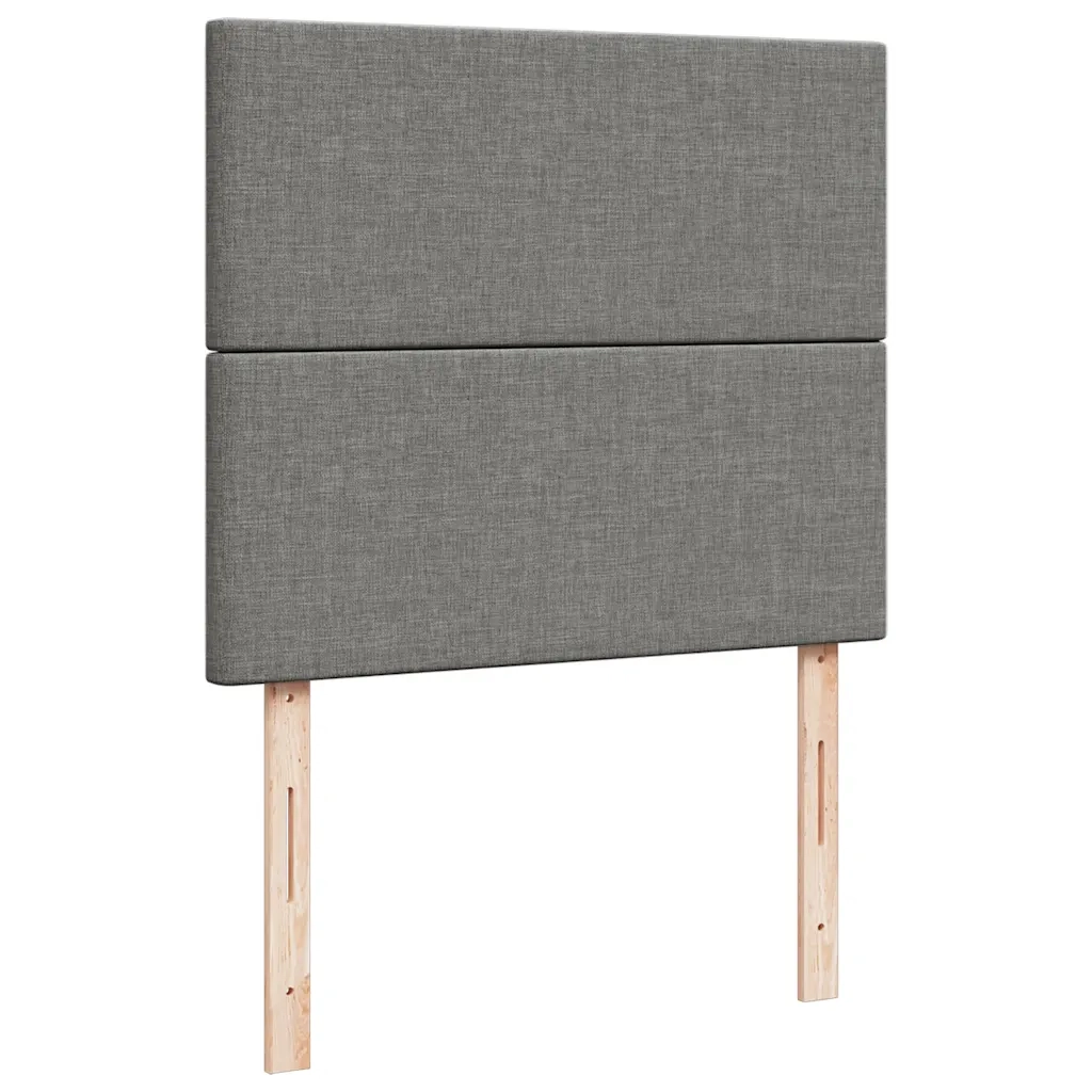 Letto a Molle Materasso e LED Grigio Scuro 120x190cm in Tessuto 3270233