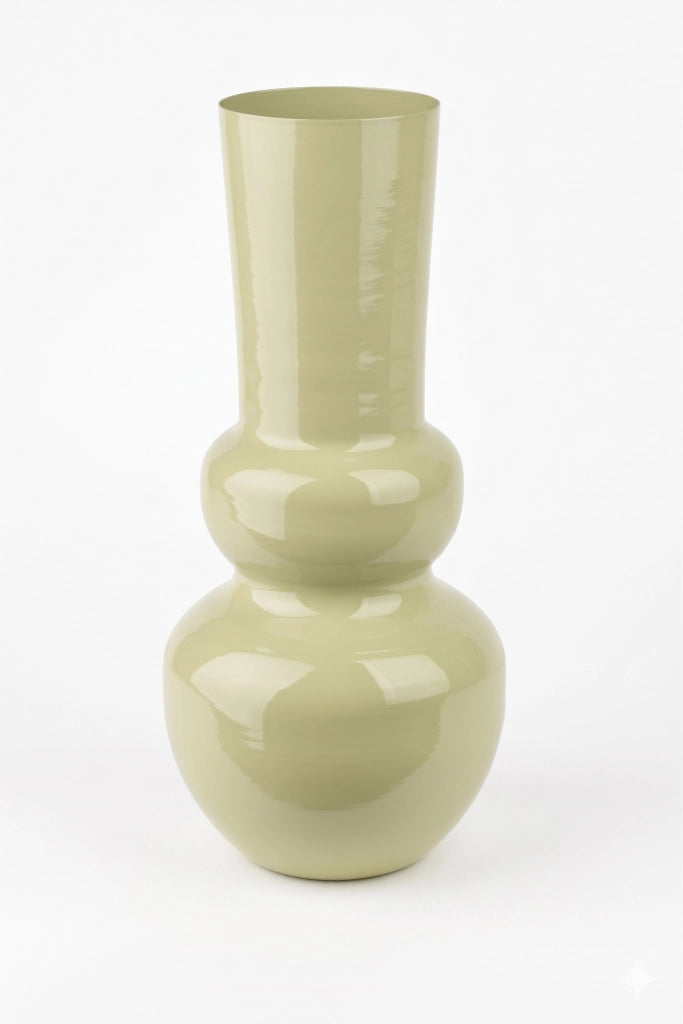Vaso in metallo Mondex Roger 10x17x36 cm salvia 1 pz