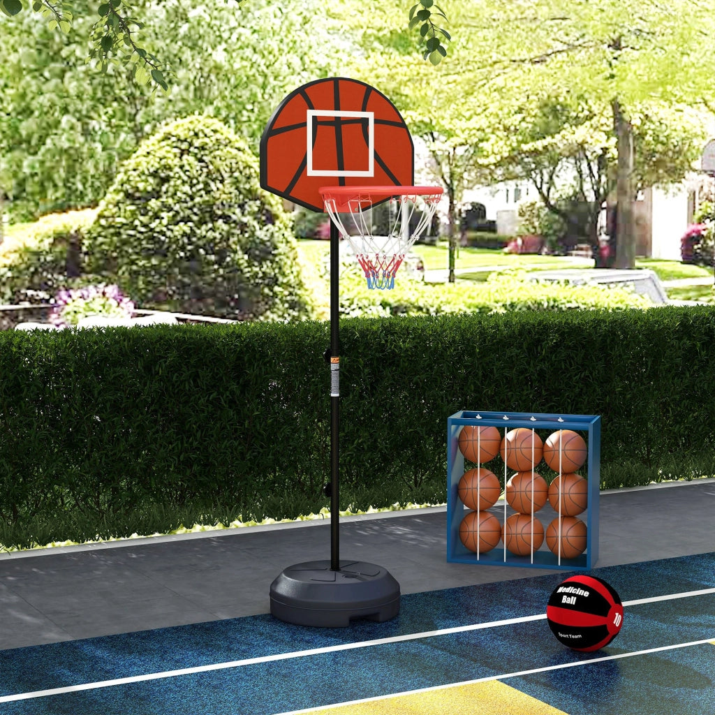Supporto per Basket 2 in 1 con Altezza Regolabile 129-179 cm e 6 Freccette Magnetiche ¨C zephmum ¨C Grigio