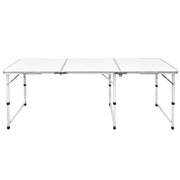 Tavolo da Campeggio Pieghevole Alluminio Regolabile 180x60 cm CFW7101835