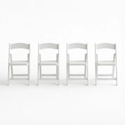 SEDIE PIEGHEVOLI Set da 4 pezzi 44x45x78 cm Bianco PU e Resina