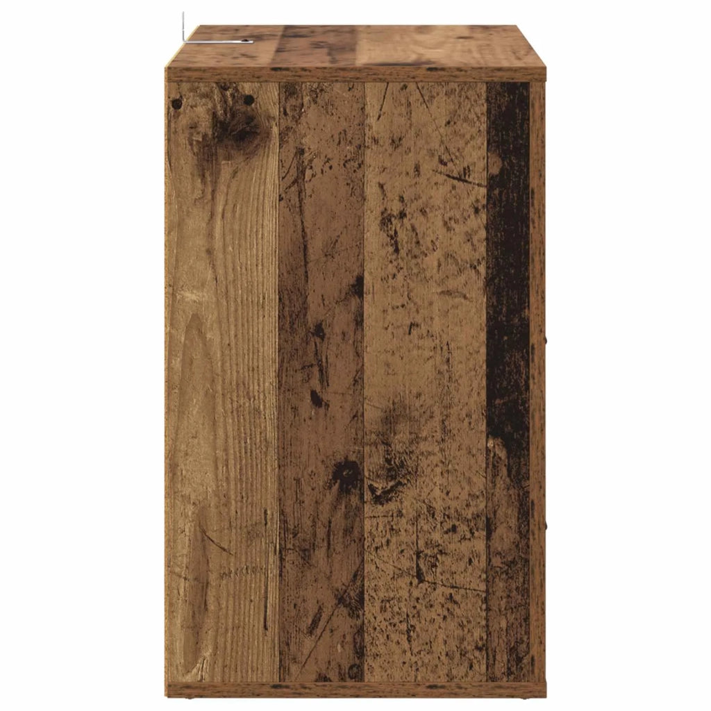 Armadio da Notte con cassetto Legno vecchio 35 x 50 x 60 cm 881078