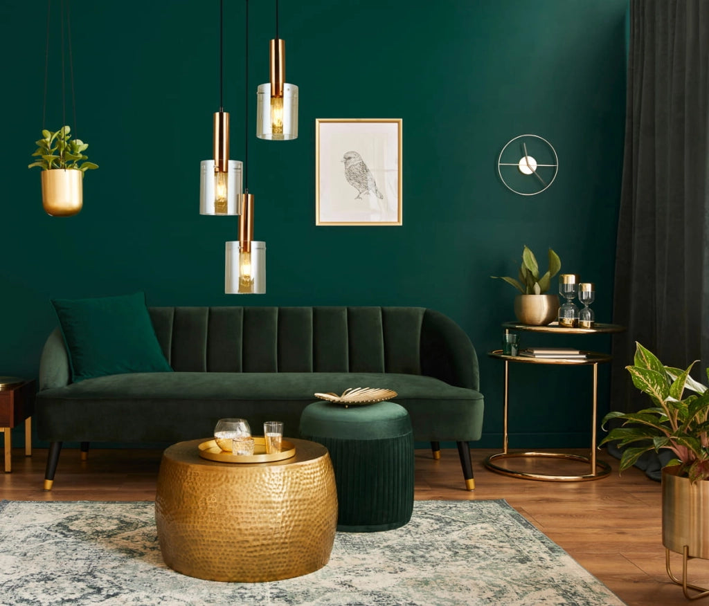 Lampadario Italux Sardo ottone vetro ambra 3xE27 33cm