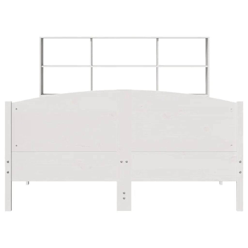 Letto Libreria senza Materasso Bianco 120x200 cm Legno di Pino 3323108