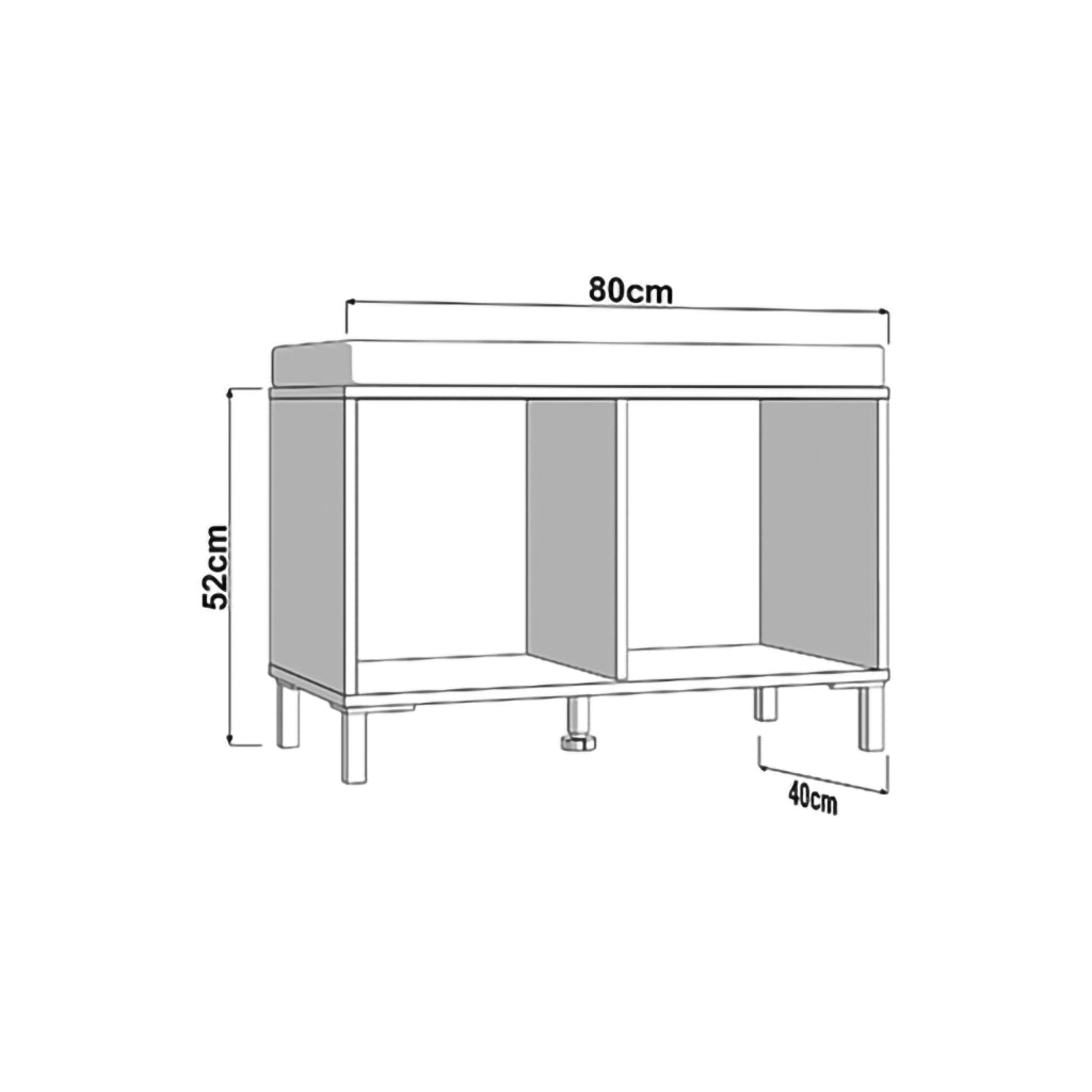 Lalom, Mobile da Ingresso un Ripiano, 80x40x52h cm Marrone Rovere Nodi