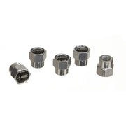 SET 5 TAPPI VALVOLA PNEUMATICI IN ALLUMINIO NERI