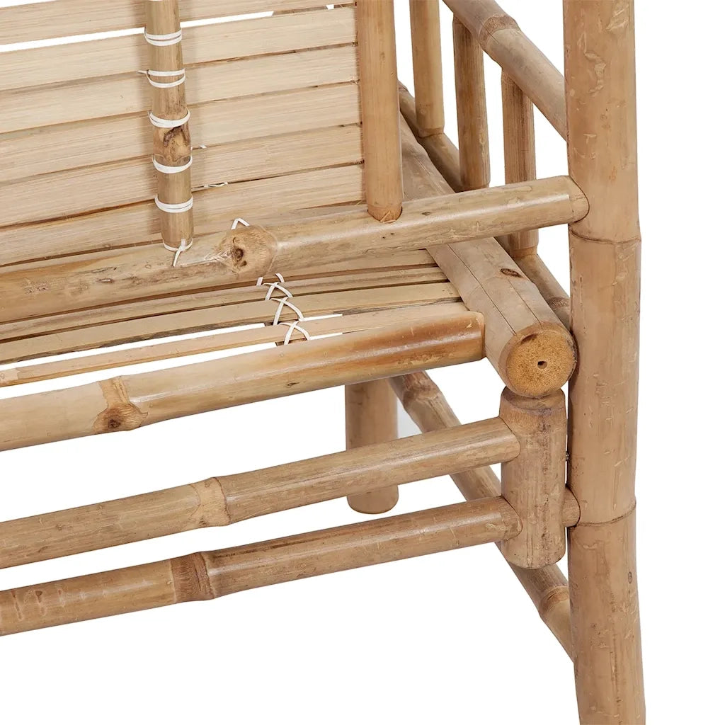 Panca da Giardino con Cuscino 120 cm in BambÃ¹