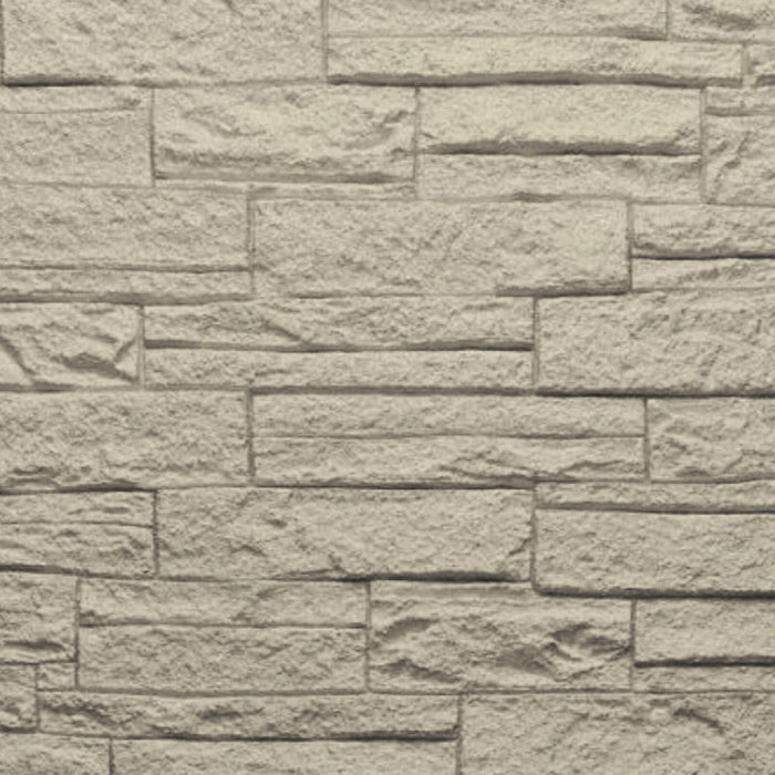 Set 12 Pannelli Decorativi Area 8,6 mq 120x60x2,5 cm Rivestimento Murale Effetto Mattoni in Pietra 3D in PU Greige