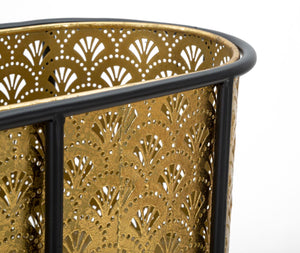 Porta Vasi Oval 60x20x70 cm in Ferro