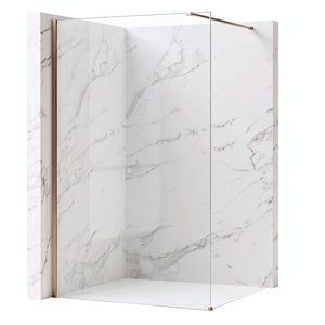 Parete Doccia Rea Flexi Transparent / Brush Copper 70