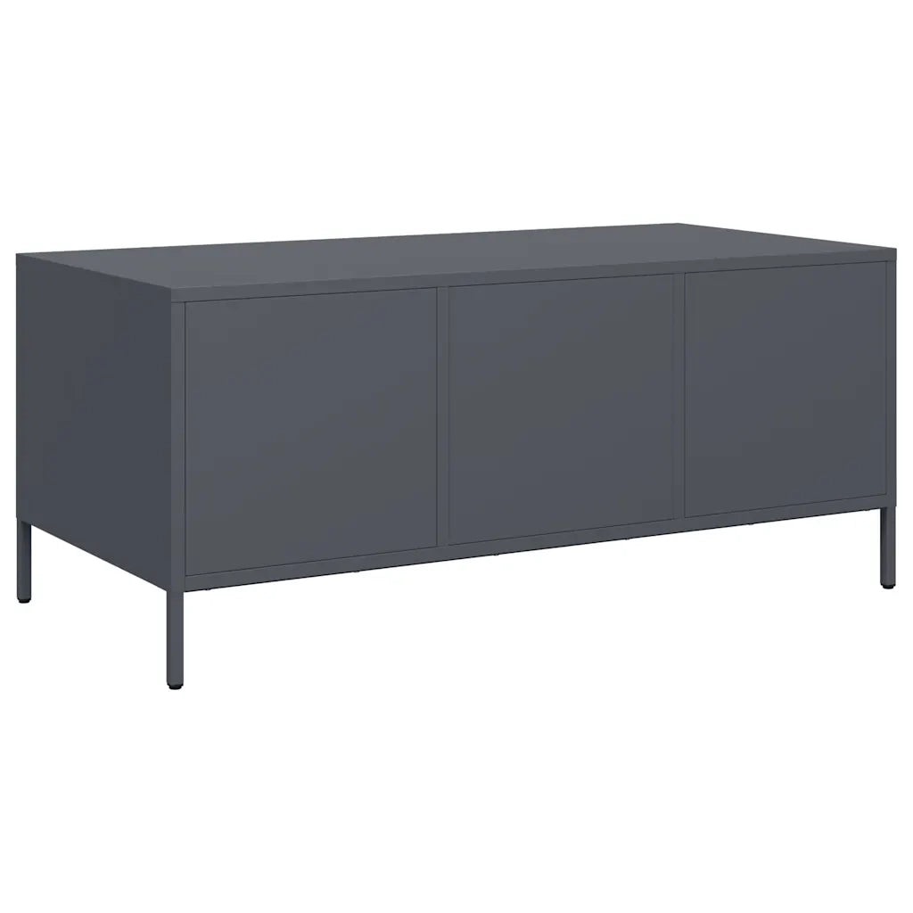 Tavolino Antracite 101,5x50x43,5cm in Acciaio Laminato a Freddo 851276