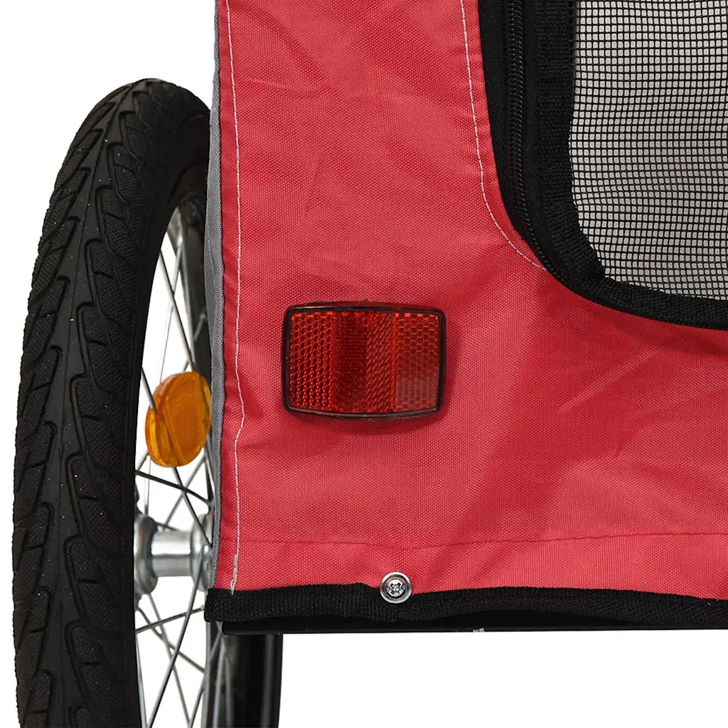 Rimorchio per bicicletta per animali domestici Rosso e grigio CFW6879157