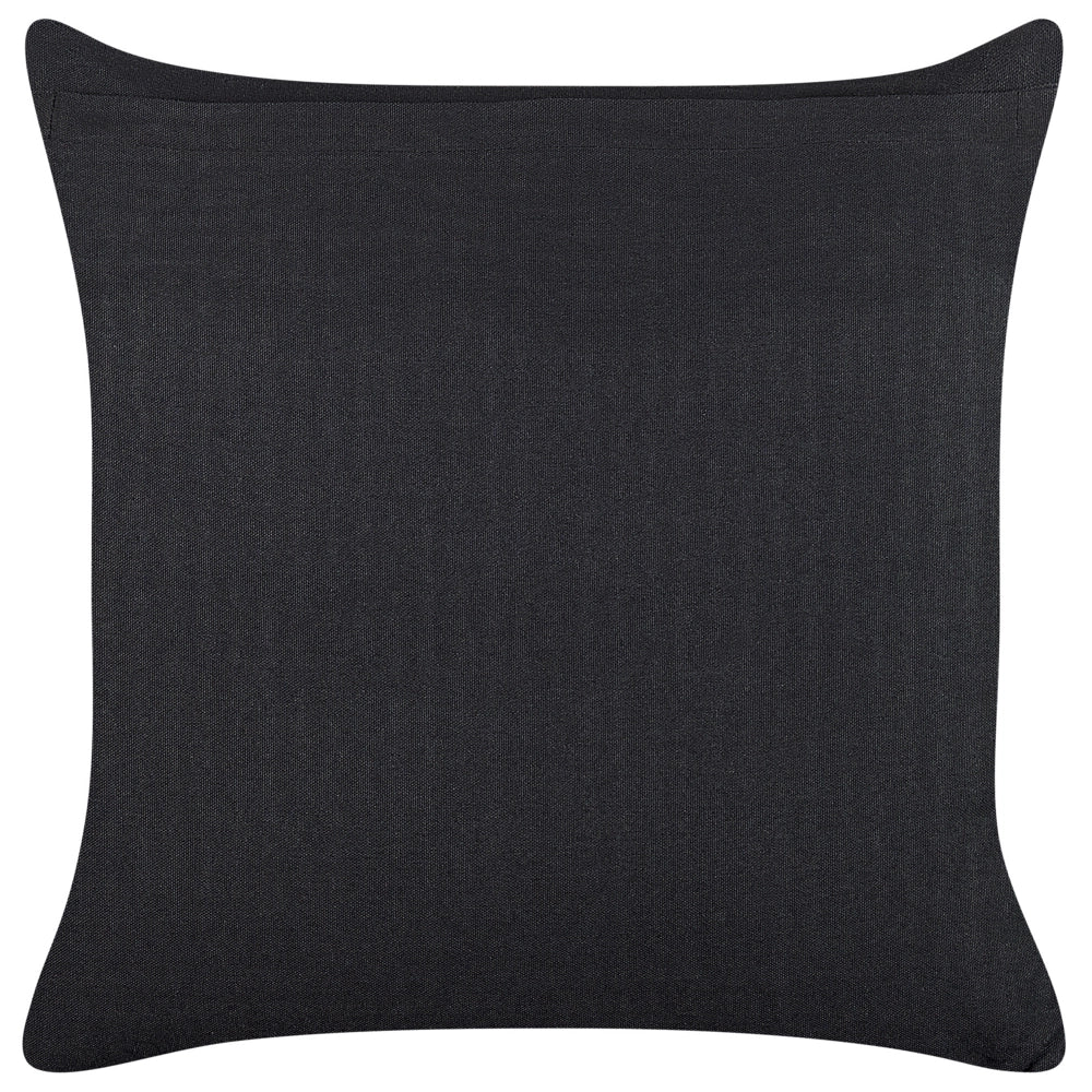 Set di 2 cuscini decorativi nero rosa velluto 45 x 45 cm velluto motivo botanico decoro moderno glamour