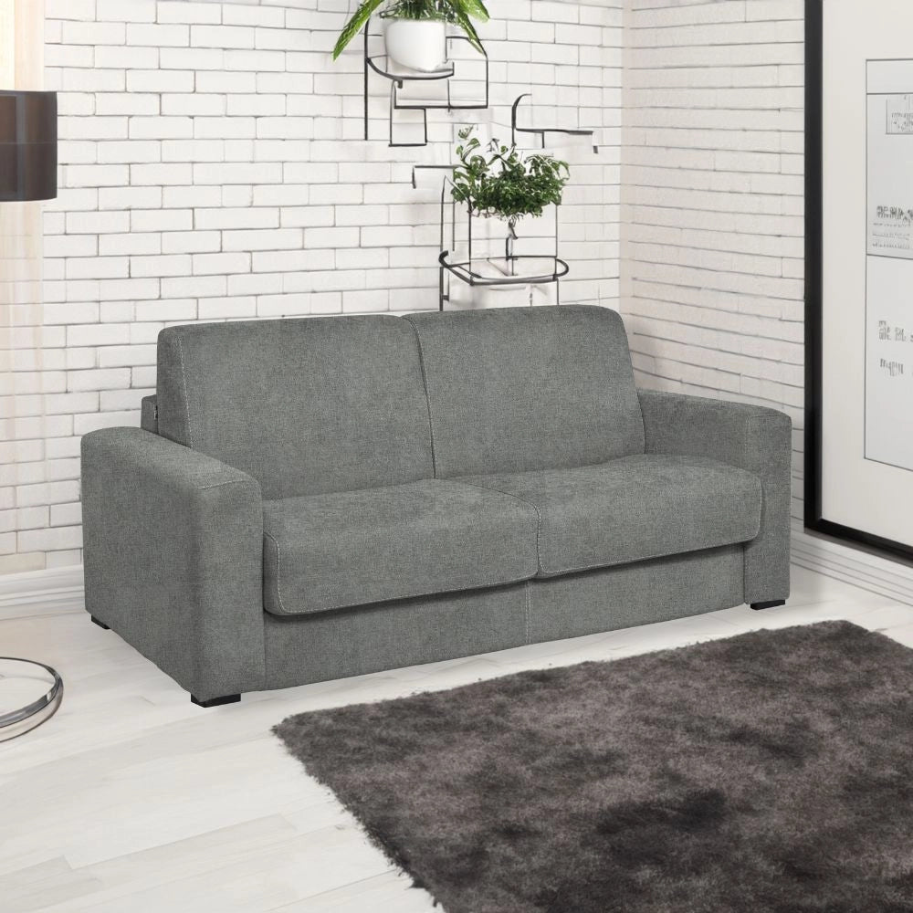 Divano letto 3 posti Kriog tessuto Barrel83 grigio 200x98x86h