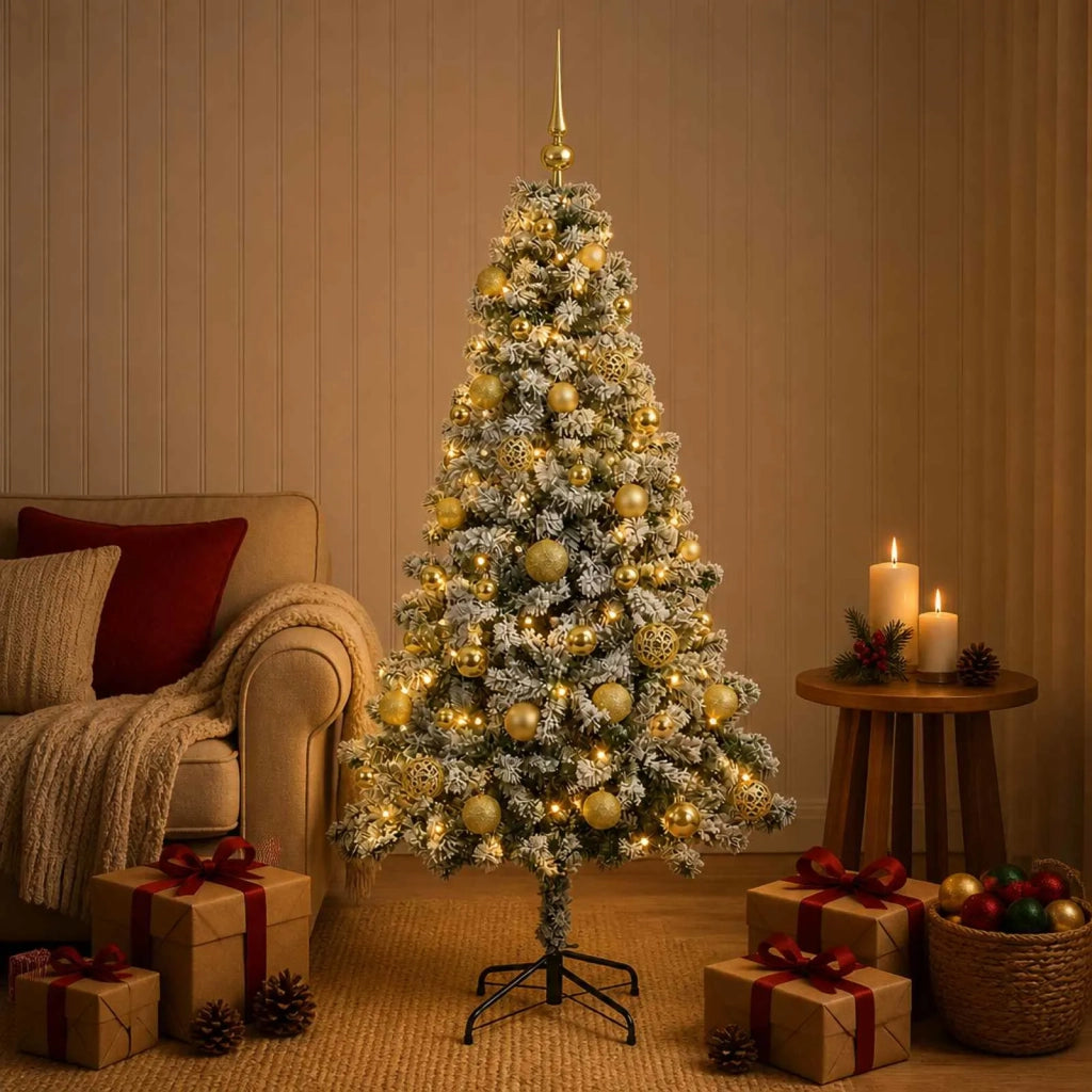Albero di Natale Artificiale con Palline 120 cm 150 LED 3460825
