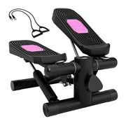 Macchina per scalini con fasce di resistenza altezza regolabile e pedali antiscivolo, Mini stepper per esercizio a casa Nero-Elliptical