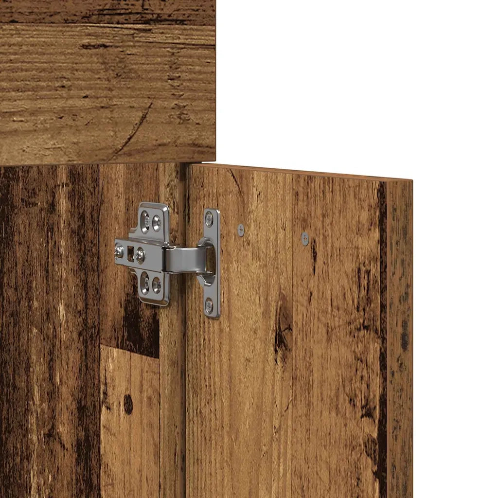 Set di mobili per il bagno con porta 4 pcs Legno vecchio 3332577