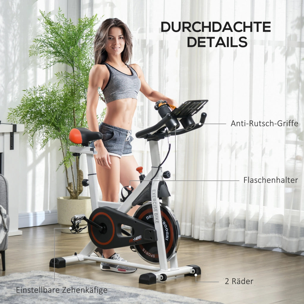 Bicicletta Ellittica ¨C Zephmum ¨C Bianco/Nero 103x53x100-114cm