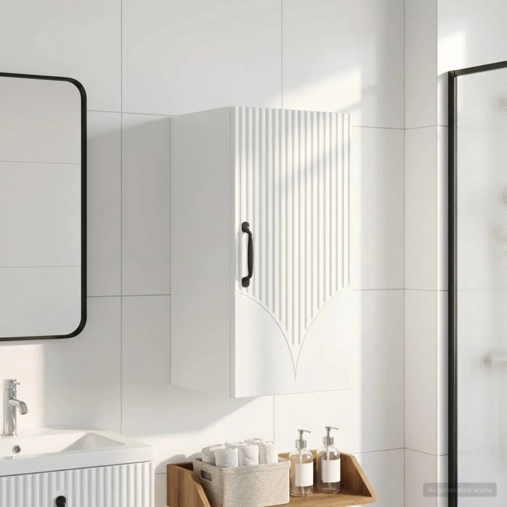 Armadio da bagno a muro HOORN Bianco Lucido 30 x 31 x 59 cm 897249