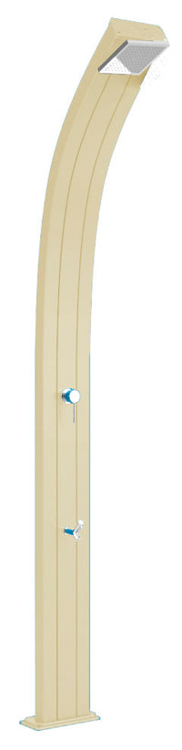 Doccia Solare da Esterno Giardino 30L Miscelatore e Lavapiedi Arkema Spring Champagne Bronze