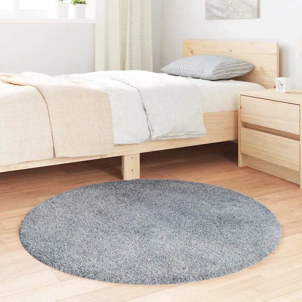 Tappeto del soggiorno | Tappeto Shaggy a Pelo Lungo NAVARRA Grigio Chiaro 100x100 cm