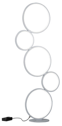 Piantana da Interno a LED in Metallo Silver Opaco