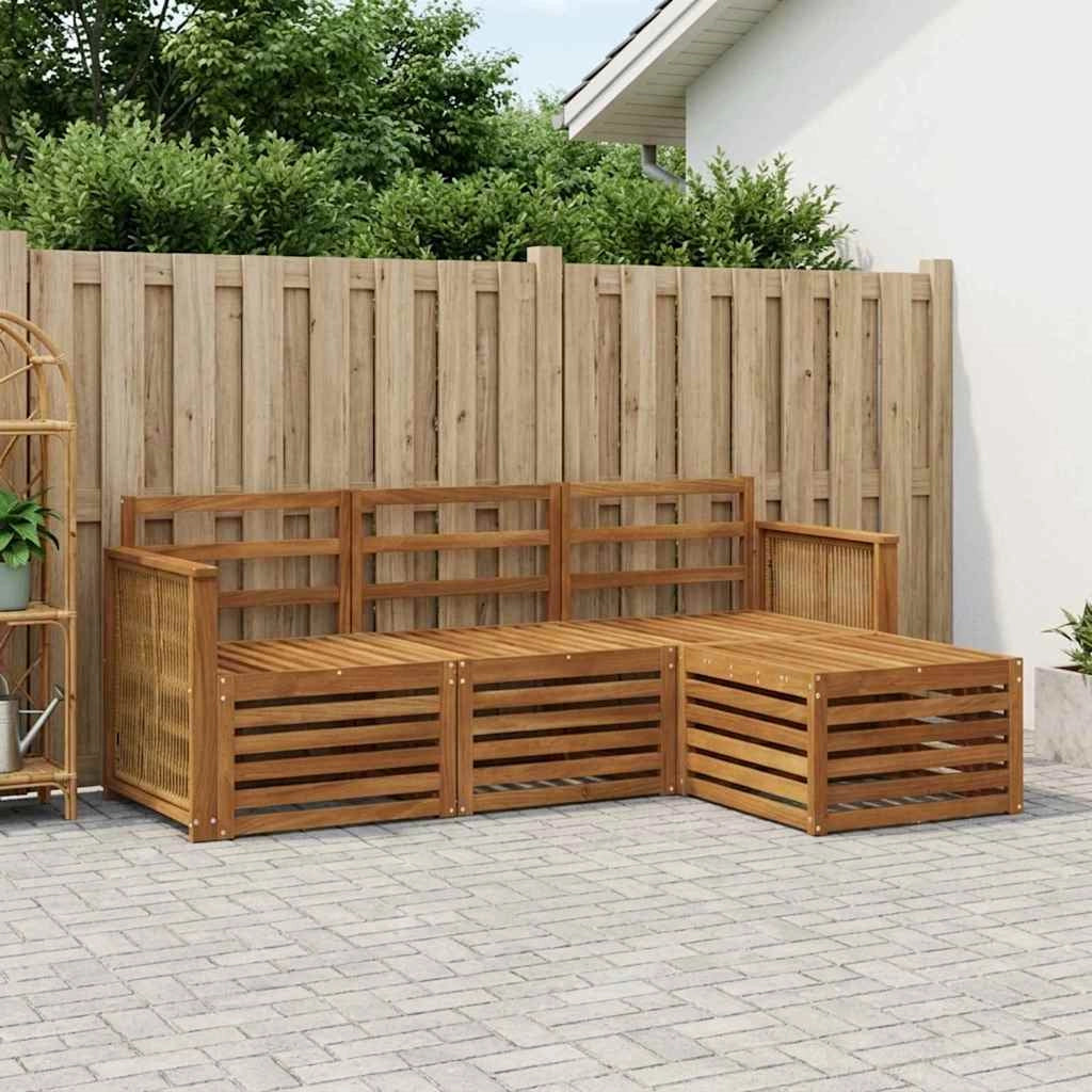 Set di divani da esterno 4 pz Naturale 3384205