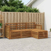 Set di divani da esterno 4 pz Naturale 3384205