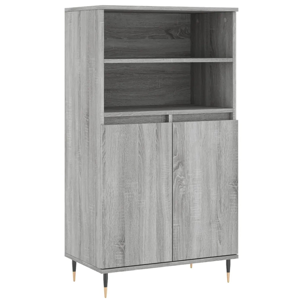 Credenza Grigio Sonoma 60x36x110 cm in Legno Multistrato 831482