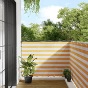 Paravento per Balcone-Pannello per balcone Striscia Gialla e Bianca 120x1000 cm