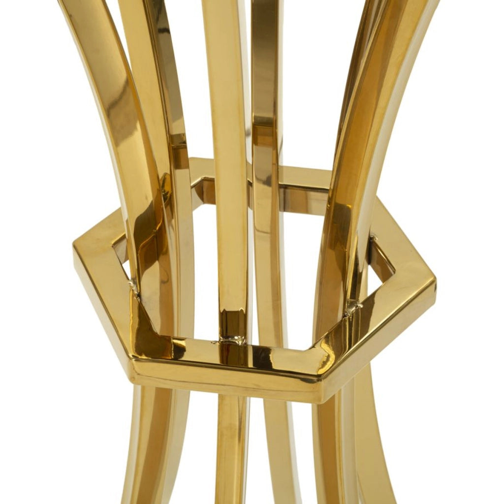 Tavolo Bar VKH878, Oro, Vetro, 60x60x108 cm